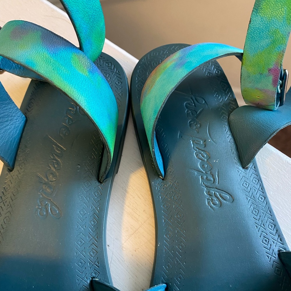 Sun Peaks Free People Leather Sandal Peacock Monarch 8 8.5 10 38 38.5 6.5NEW $78 - Picture 5 of 5